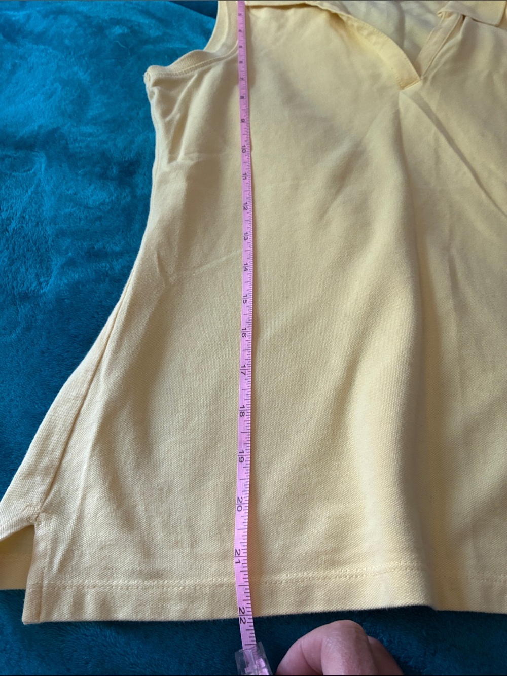 Tommy Hilfiger Yellow Sleeveless Polo Tank Top - Picture 5 of 6